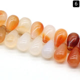 30pcs 10*16mm Water Drop Carnelian Pendants DIY Necklace Jewelry