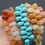 30pcs 10*16mm Water Drop Carnelian Pendants DIY Necklace Jewelry