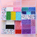 3500pcs Box Glass Rice Beads Letter Beads String Beads DIY Necklace Bracelet