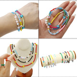 3500pcs Box Glass Rice Beads Letter Beads String Beads DIY Necklace Bracelet