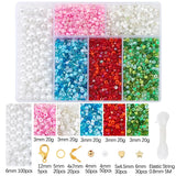 3500pcs Mixed Rice & Letter Beads Pearl Series Loose Beads DIY Jewelry