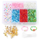 3500pcs Mixed Rice & Letter Beads Pearl Series Loose Beads DIY Jewelry