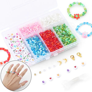 3500pcs Mixed Rice & Letter Beads Pearl Series Loose Beads DIY Jewelry