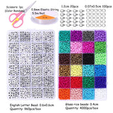 24 Grid Box Letter Glass Rice Beads for DIY Jewelry Making