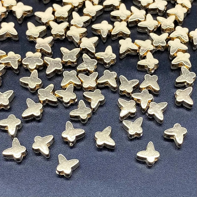 6mm Silver Butterfly Spacer Bead CCB Acrylic DIY Jewelry Making Finding