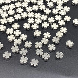 6mm Silver Four Leaf Clover Bead Spacer CCB Acrylic Beads