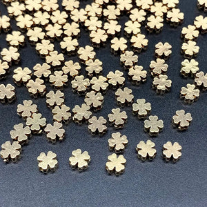 6mm Silver Four Leaf Clover Bead Spacer CCB Acrylic Beads