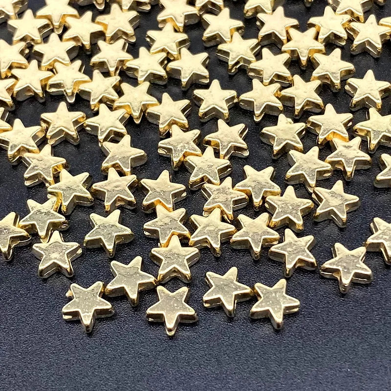 6mm Silver Star Bead CCB Acrylic Spacer Beads DIY Jewelry Making