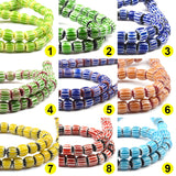 8mm Lampwork Glazed Glass Beads for Jewelry Making