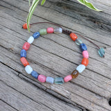 8mm Natural Stones Mix Dyed Stones Bracelet, Colorful Bracelet