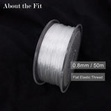 Flat Crystal Elastic Threads 0.8mm 500M Stretch Cord Beading String