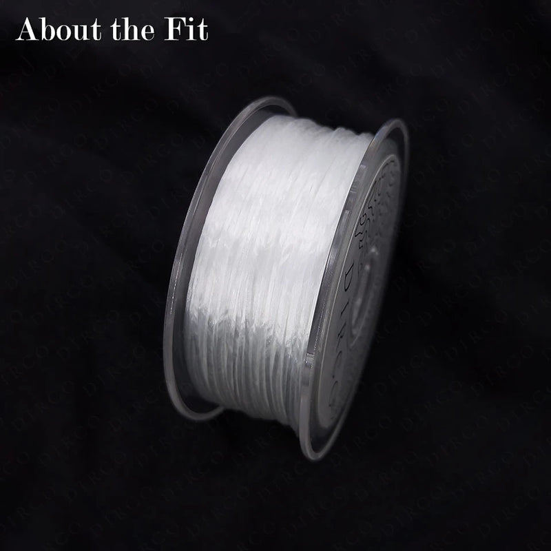 Flat Crystal Elastic Threads 0.8mm 500M Stretch Cord Beading String