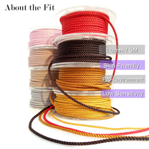 Fit 1mm 5M Milan Braided Silk-Like Cords DIY Jewelry Accessories