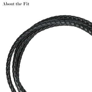 Fit 2.5mm 1M Braided Leather Cord Real Leather Crafts Beading Lacing Jewelry