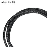 Fit 2.5mm 1M Braided Leather Cord Real Leather Crafts Beading Lacing Jewelry