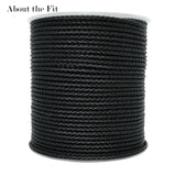 Fit 2.5mm 1M Braided Leather Cord Real Leather Crafts Beading Lacing Jewelry