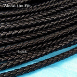 5mm 1Meter Round Leather Cords Braided Real Leather Nappa Jewelry