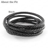 6mm 1Meter Full Dyeing Braided Real Leather Round Cord