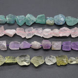 Natural Crystal Agates Amethysts Citrines Tourmaline Stone Beads 16''
