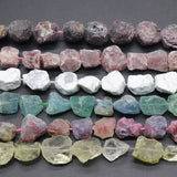 Natural Crystal Agates Amethysts Citrines Tourmaline Stone Beads 16''