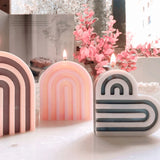 Abstract Architectural Resin Moulds Rainbow Arch Candle Mold