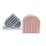 Abstract Architectural Resin Moulds Rainbow Arch Candle Mold