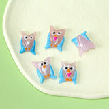 Abstract Cartoon Owl Flat Glass Beads DIY Beaded Material Accessories