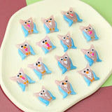 Abstract Cartoon Owl Flat Glass Beads DIY Beaded Material Accessories