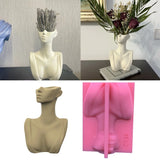 Abstract Human Face Gypsum Flower Pot Silicone Mold