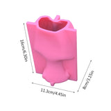 Abstract Human Face Gypsum Flower Pot Silicone Mold