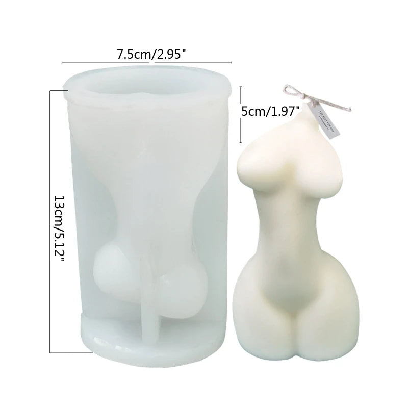 Human Women Body Candle Mold for DIY Crafts