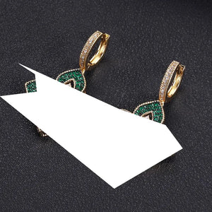 Geometric Flower Drop Earrings for Women Wedding Party