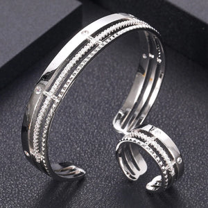African Bangle Ring Set Dubai Bridal Jewelry