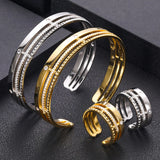 African Bangle Ring Set Dubai Bridal Jewelry