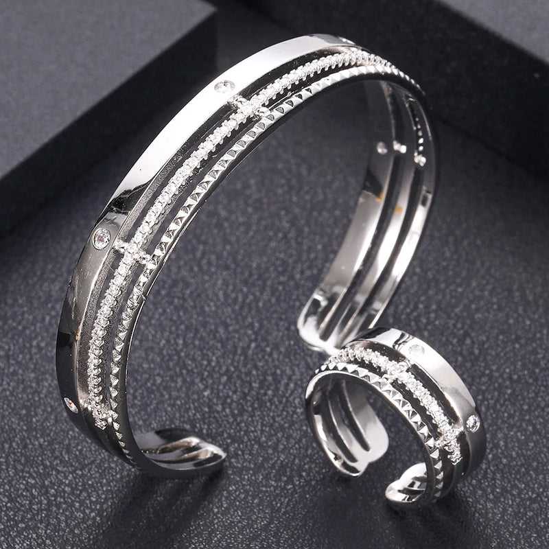 African Bangle Ring Set Dubai Bridal Jewelry