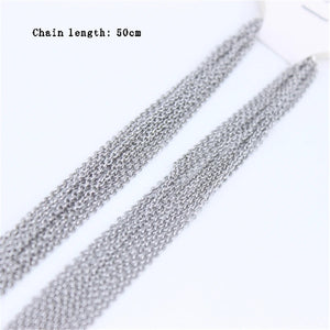 10Pcs 0.4-0.5mm Stainless Steel Jewelry Chain, Non-Fading Long Jewelry Chain