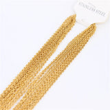 10Pcs 0.4-0.5mm Stainless Steel Jewelry Chain, Non-Fading Long Jewelry Chain