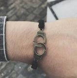 50 Degrees Gray Handcuffs Bracelet European and American Hand Woven Bracelet