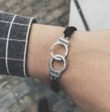 50 Degrees Gray Handcuffs Bracelet European and American Hand Woven Bracelet