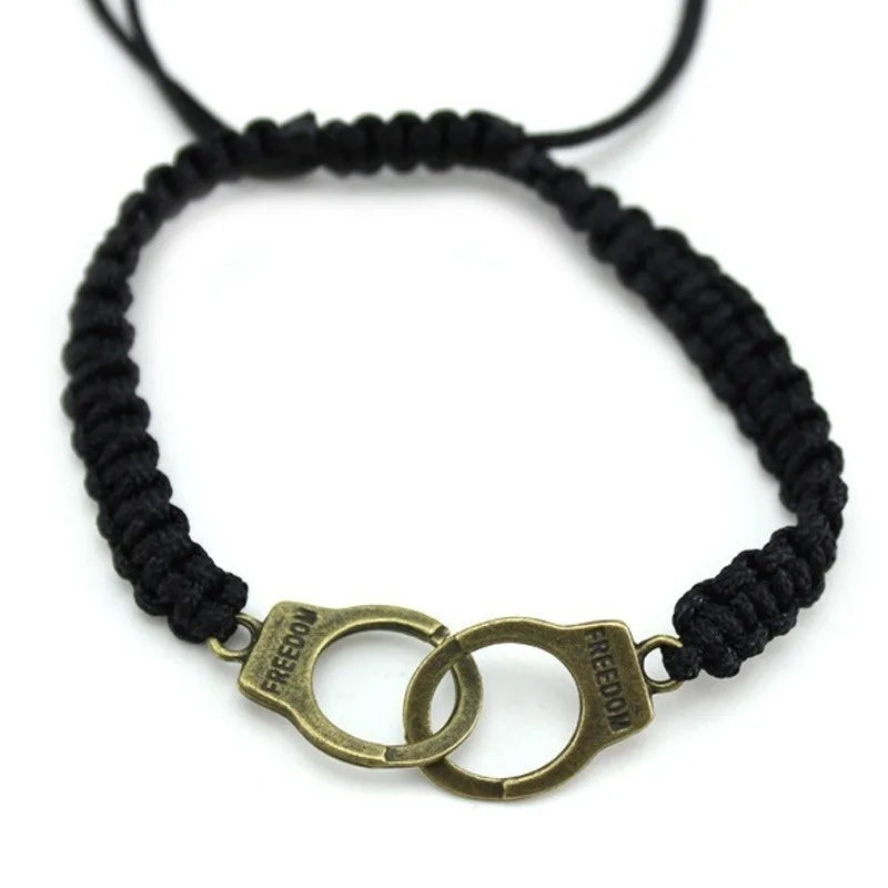 50 Degrees Gray Handcuffs Bracelet European and American Hand Woven Bracelet
