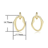 925 Sterling Silver Vintage Earrings Circle Long Eardrop Fine Jewelry