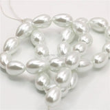 9x13mm Pearl Glass Loose DIY Beads Jewelry Making Accessory Parts