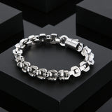 Gothic Punk Skull Steel Bracelet Men's Jewelry