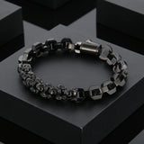 Gothic Punk Skull Steel Bracelet Men's Jewelry