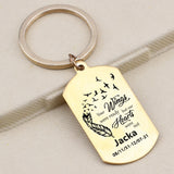 Remembrance Keychain Your Wings Were Ready My Heart Was Not Loss