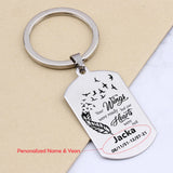 Remembrance Keychain Your Wings Were Ready My Heart Was Not Loss