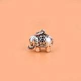 S925 Sterling Silver Antique Thai Silver Elephant Pendant