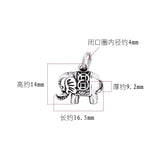 S925 Sterling Silver Antique Thai Silver Elephant Pendant