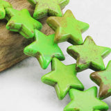 Green Star Turkey Stone Loose Beads DIY Jewelry 20mm