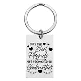 Godmother Gift Keychain Get PROMOTED To Godmother